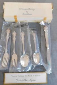 Vtg Reed Barton Princess Heritage Silverplate Flatware Five Piece Plce Settng #J - Picture 1 of 9