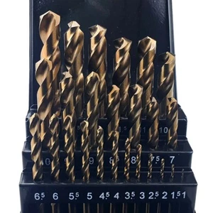 WM-STAHL 25 tlg. HSS-G Cobalt Spiralbohrer-Satz Bohrer Metallbohrer Kobalt - Bild 1 von 3