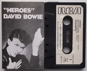 DAVID BOWIE - HEROES (RCA INTK5066) 1981 UK CASSETTE REISSUE PAPER LABELS VG - Picture 1 of 3
