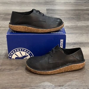 Birkenstock Gary Lace Up Black Leather Oxford Shoes - EU Size 43, US Men's 10 - Picture 1 of 7