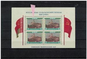 Russia 1942-43 Bl.17, Byelorussian pavilion. Letter B with an Error MLH OG - Picture 1 of 2