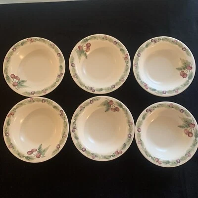 Pfaltzgraff JAMBERRY EE. UU. Juego de 6-7 1/4" cuencos de sopa/ensalada/cereal de gres  Foto 1 de 4