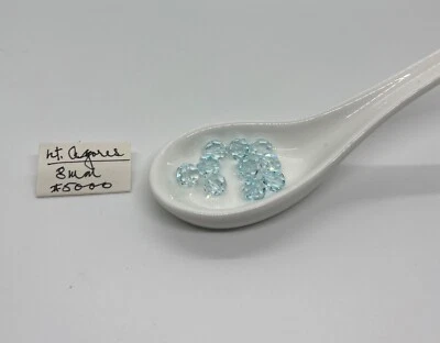 Swarovski #5000 8mm Round Crystal Beads Light Azure Lot of 35 Vintage - Image 1 of 4