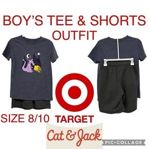 Boys Clothes Cat & Jack Outfit Short Sleeve Tee & Pull On Shorts Size M(8/10) - Picture 1 of 7