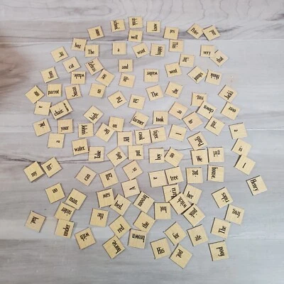 Scrabble Sentence Game For Juniors 100 + Word Tiles Replacement Pieces 1967 - Image 1 of 4