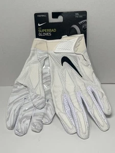 Guantes de fútbol Nike Superbad adhesivos acolchados blancos/grises para hombre 2XL PGF873-102 nuevos - Imagen 1 de 4