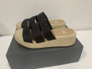 NIB EILEEN FISHER Size 8M MAYLA Espadrille PLATFORM WEDGE SANDALs Shoes NEW - Picture 1 of 24
