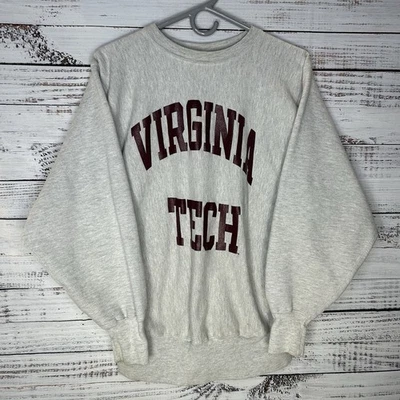 Vintage Champion Reverse Weave VT Virginia Tech Pullover Sweatshirt Men’s Medium - Image 1 of 4