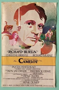 Volantino carta 2 lati Camelot Lincoln Center Richard Burton Christine Ebersole 9X6 - Foto 1 di 2