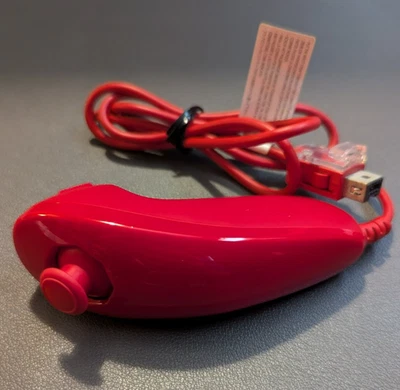 Red Nintendo Wii Nunchuck OEM - Tested - Image 1 of 4