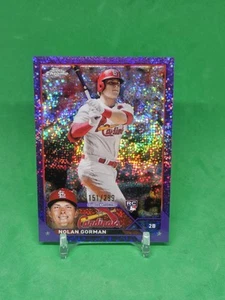 2023 Topps Chrome - Purple Speckle Refractor #192 Nolan Gorman /299 (RC) - Picture 1 of 1