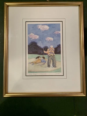 Vintage Heath Sand Trap Golf Art Print Framed Limited Edition - Image 1 of 4
