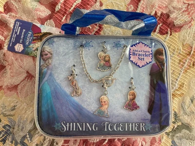 Disney Frozen Shining Together Pulsera de Metal Add-a-charm Set Bolsa de Bonificación Foto 1 de 4