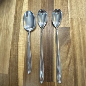 Argento sterling 2 tè 1 cucchiaio zuppa canna e bartone argento scultura modello Tarnis - Foto 1 di 5