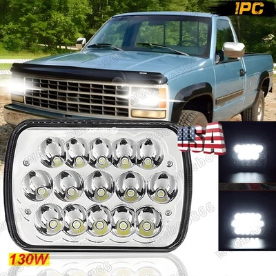 for Chevrolet K1500 K2500 K3500 1988-99 Pickup 5x7" 7x6" Led Headlight HI/Lo DRL - Image 1 of 4