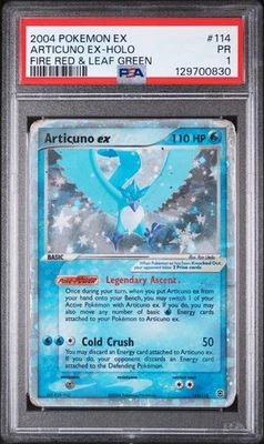PSA 1 Articuno ex 114/112 FireRed LeafGreen FRLG 2004 Secret Holo Pokémon Card - Image 1 of 3
