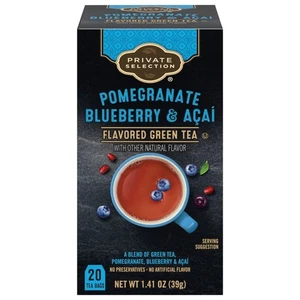 Private Selection Pomegranate Blueberry & Acai Green Tea Bags 20 ct - Pack of 3 - Picture 1 of 4