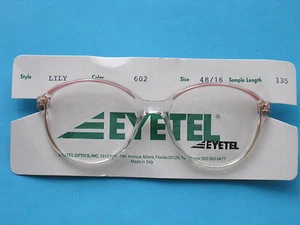 RETRO Pink Acryl EYETEL Italian Vintage Rx Brillengestell NOS 1980er - Bild 1 von 2