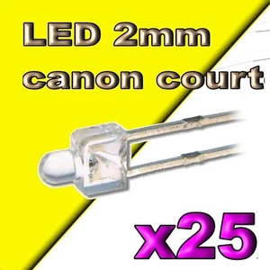 318/25# LED jaune 2mm canon court --- 25pcs - Imagen 1 de 1