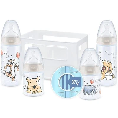 NUK First Choice+ Babyflaschen Starter Set, Anti-KoliK-Ventil, BPA-frei, 5 Stk. - Bild 1 von 4