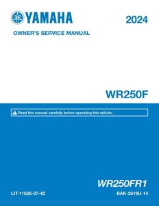 Yamaha Service Workshop Shop Manual Book 2024 WR250F - Picture 1 of 24
