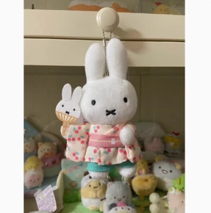 Miffy Rabbit Cartoon Japanese Kimono Cute Kawaii Plush Doll Keychain Gift Toy - Picture 1 of 4