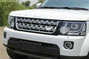 For Land Rover Discovery 4 LR4 2014-2016 Silver Black Front Grille Mesh Cover - Picture 1 of 6