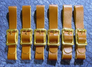 6 New Brown 1/2 in. Leather Pocket Watch Fob Straps - Picture 1 of 1