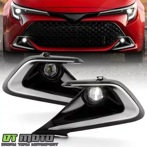 For 2023-2024 Toyota Corolla Hatchback LED Fog Lights Driving Lamps w/Switch Set - Picture 1 of 8