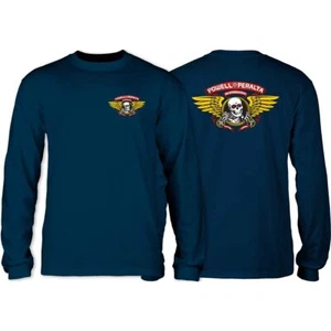 Powel Peralta Winged Ripper Long Sleeve Small Navy Blue - Picture 1 of 1