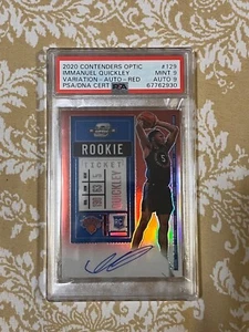 Immanuel Quickley 2020 Contenders Optic Rookie RED TICKET AUTO V /99 PSA 9 - Picture 1 of 3
