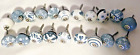 Eleet 20 Knobs White & Grey  Hand Painted Ceramic Cabinet Drawer Pull