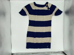 PRE-OWNED NAUTICA GIRL L (6) NAVY/TAN SWEATER TOP - Picture 1 of 9