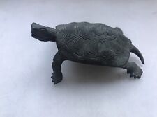 A  Japanese Late Edo Period Bronze Turtle Figurine