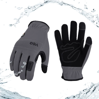 Vgo 1Pair 41℉ Lined Touchscreen Waterproof Winter Work Gloves (NB7581FLWP-GRA) - Image 1 of 4