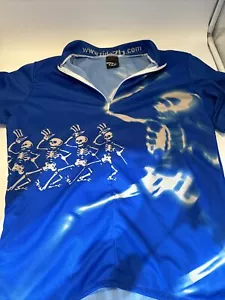 Ride 7b Grateful Dead Dancing Skeletons Cycling Blue S VTG Jersey Biking Shirt! - Picture 1 of 12