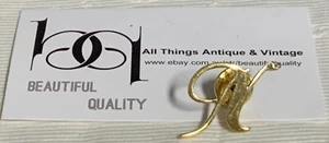 Broche/Pin Oro 9ct Diseño 'N' Marcado 375 Diamante a Punta Hermoso Impresionante - Imagen 1 de 9