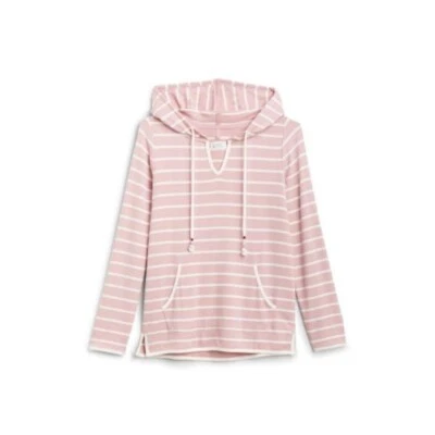 Market Spruce Stitch Fix Stripe Split Neck French Terry Hood Malala Top Plus 2X - Image 1 of 4