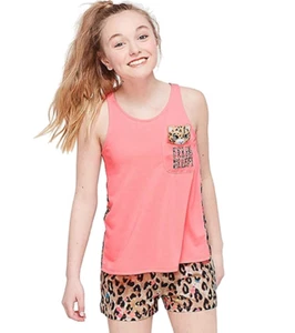 Justice Girls Feline Sleepy Pocket Shorts PJ Set - Picture 1 of 2