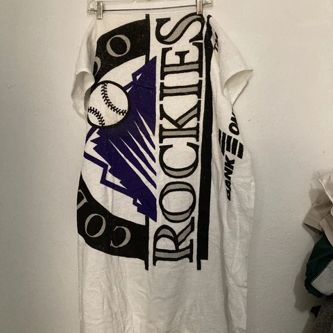 Vintage Colorado Rockies Big Logo MLB Baseball Towel Cover