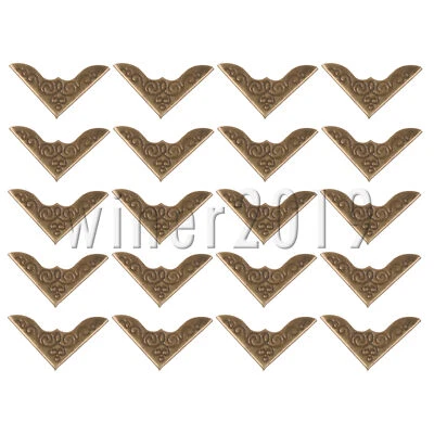 Cubierta de esquina de libro bronceado estilo retro para álbumes de fotos paquete de 20 de 0,91" x 0,91" Foto 1 de 4