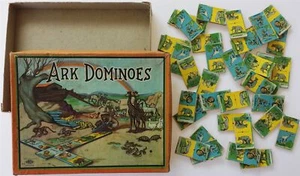 antique ARK DOMINOES noah wilder mfg usa toy bible animal early 1900s - Picture 1 of 7