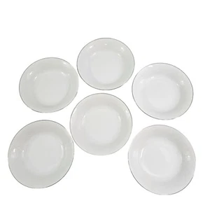 Nito Swiss Miss P4607 White Floral Embossed 7.5” Salad Soup Bowls – Set of 6 - Imagen 1 de 22