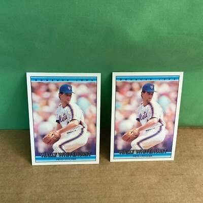 WALLY WHITEHURST, New York Mets, two 1992 Donruss baseball cards, #134 - Image 1 of 4