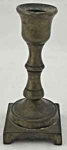 Mini Messing Kerzenhalter 3" x 1,25" mit quadratischem Sockel und 1/2" Loch - Bild 1 von 4