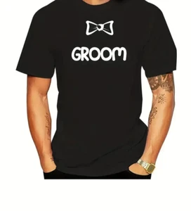 Camiseta Novio Novio con Pajarita Camiseta Despedida de Soltero, - Imagen 1 de 1