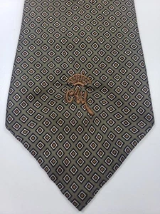 Lord & Taylor The Man's Shop 100% Silk Necktie Tie, Diamond / Square Pattern - Picture 1 of 8