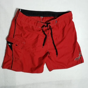 Oneill Board Shorts *DEFECTO* Hombres 40 Bañador Rojo Bolsillo con Cordón - Imagen 1 de 12