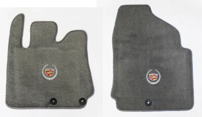 ¡NUEVO! Alfombrillas GRIS 2007-2013 Cadillac Escalade EXT logotipo oficial de escudo 2 piezas PR Foto 1 de 4