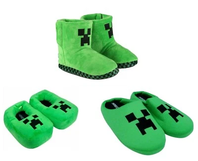 DIVASWORLD Minecraft Kinder Hausschuhe Jungen Mädchen Creeper Haus Stiefel Slipper Maultier Kleinkind Sandale